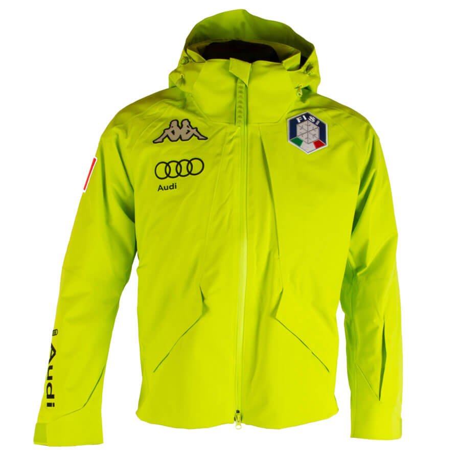 Kappa Italian FISI Team Jacket Green Lime - TeamSkiWear | Ski Racing Shop