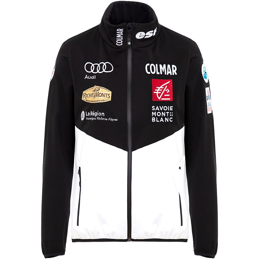 Colmar Mens France Ski Team Soft Shell Jacket - Black White1