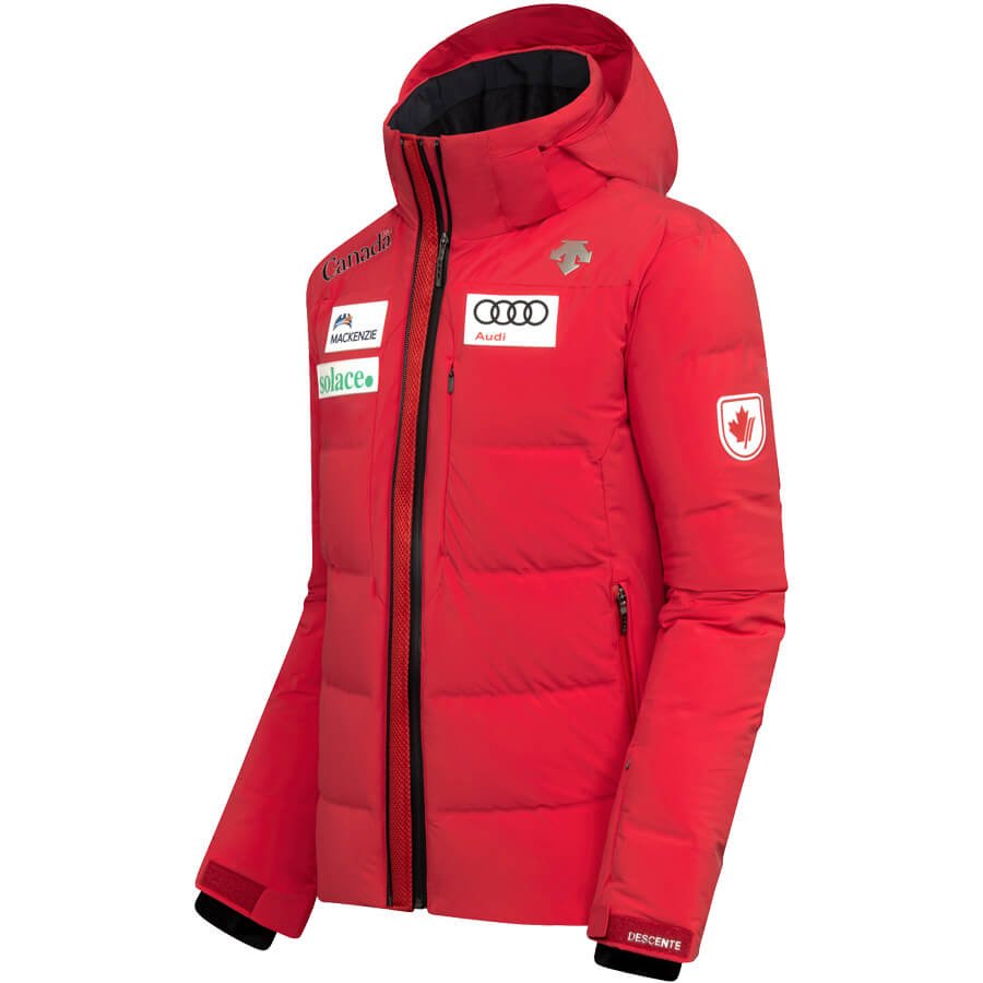 Descente Mens Canada Skier Cross Team Down Jacket - Electric Red1