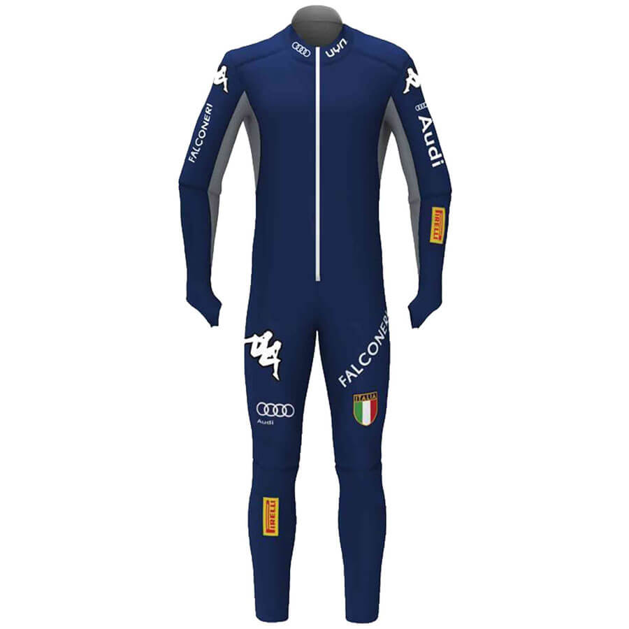 Ahorro Ceder Prescripción Kappa UNI Italian Team FISI SL Race Suit - Blue Medieval Grey - TeamSkiWear  | Ski Racing Shop