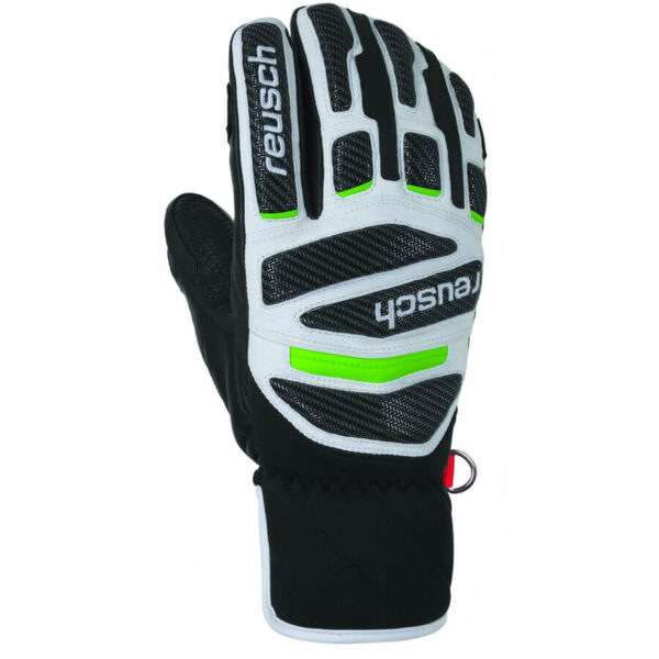 Reusch UNI Race Tec18 Lobster Glove - Black White Neon Green1