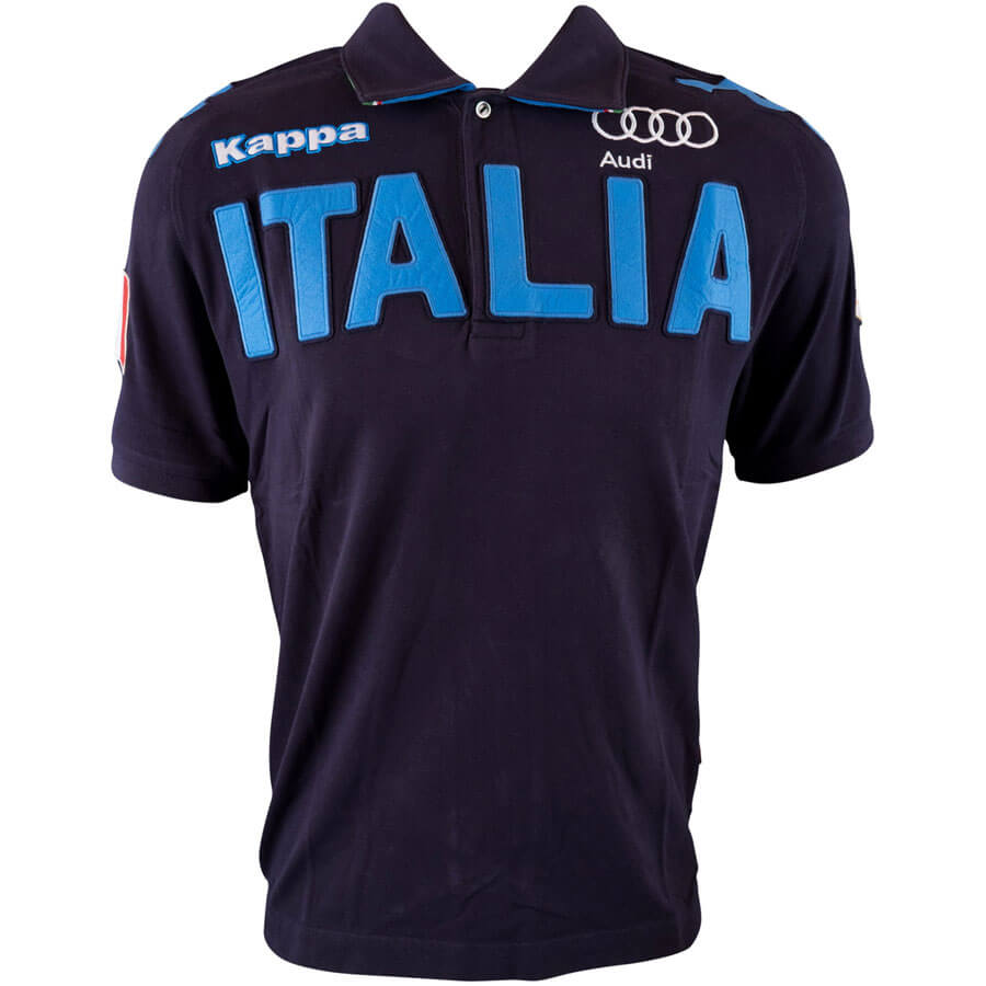 Kappa Mens Italian FISI Team Polo Shirt - Blue Night1