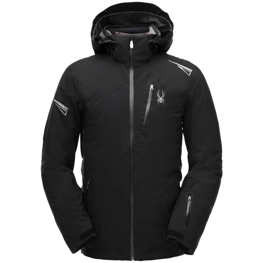 Spyder Men\'s Leader GTX Jacket - Black Black - TeamSkiWear | Ski Racing Shop