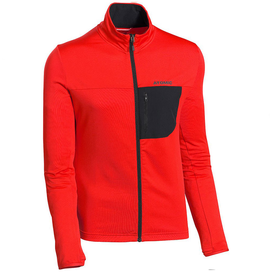 Atomic Men's Savor Fleece Mid Layer Jacket   Red Black