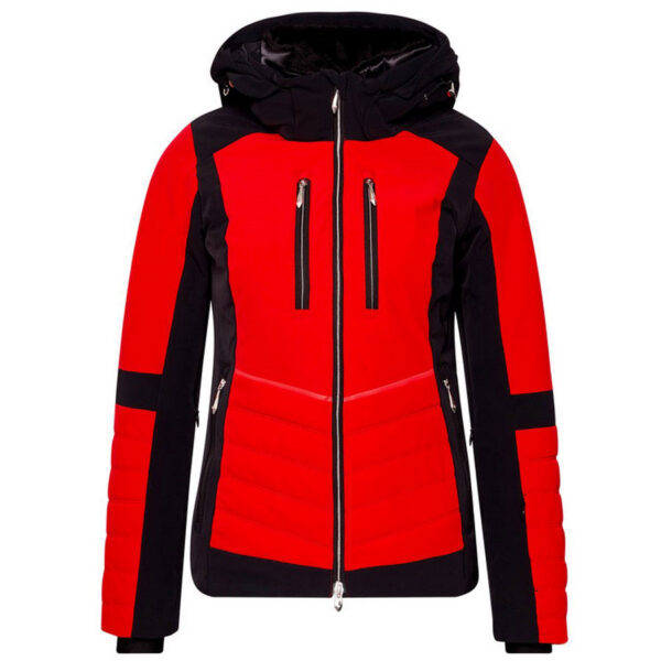 Descente Womens Cicily Ski Jacket - Black Electric Red1