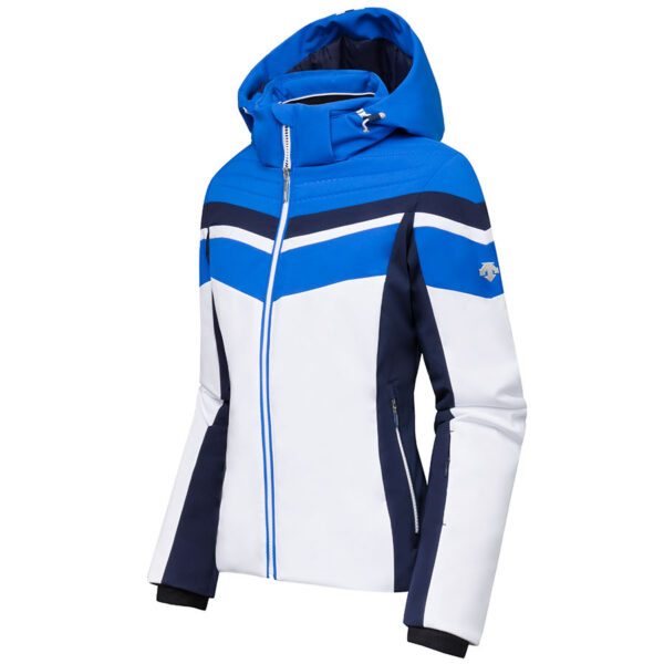 Descente Womens Julia Ski Jacket - White Victoria Blue1