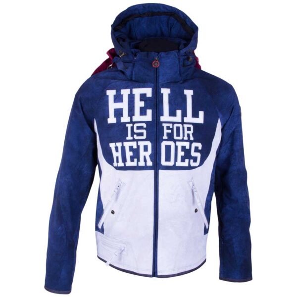 Hell is for Heroes Mens Icona Ski Jacket - White Blue1