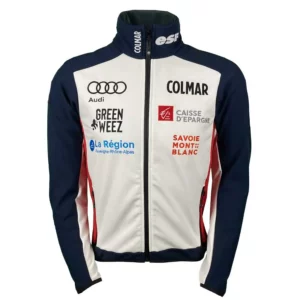 Colmar Mens France Alpine Team Soft Shell Jacket - Blue White Red1