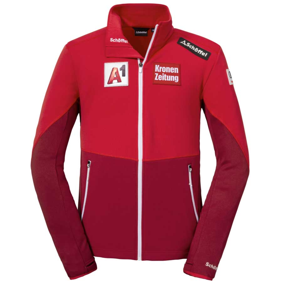 Team Barbados Jacket- - Schöffel Austrian Lodron Shop | Racing Kids Ski Fleece TeamSkiWear Cherry