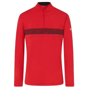 Descente Mens Cedric First Layer Shirt - Electric Red1