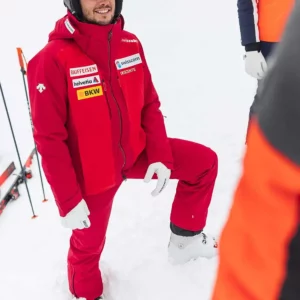 Descente Mens Swiss Ski Team Pant - Dark Red2