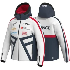 Colmar Mens France Ski Team Jacket - White Blue Bright Red1