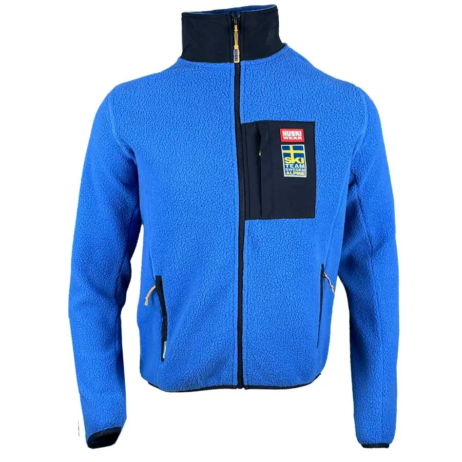 Huski Mens Sweden Team Pile Jacket - Azure Blue1