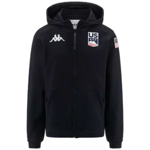 Kappa Mens USA Alpine Team Sweater Jacket - Blue Dark Navy USST1