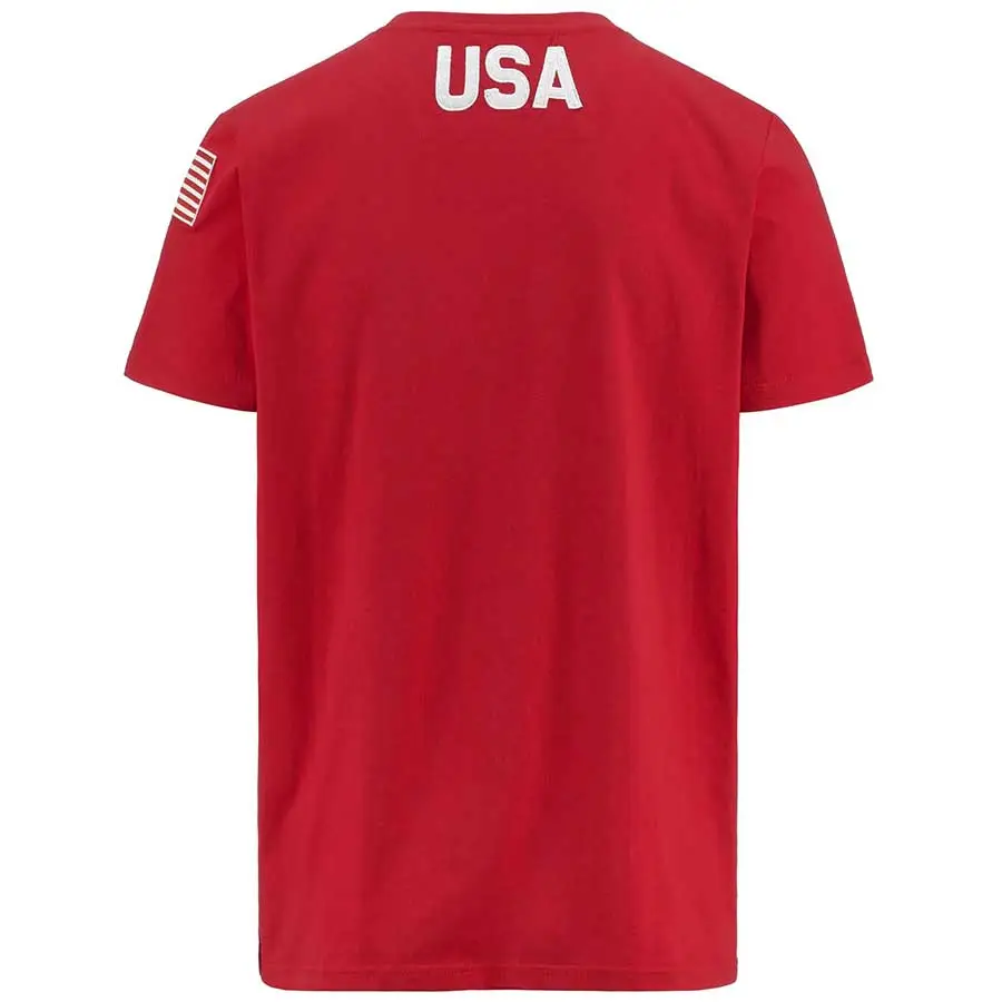 Moralsk Shetland heks Kappa Men's USA Alpine Team T Shirt - Red USST - TeamSkiWear | Ski Racing  Shop