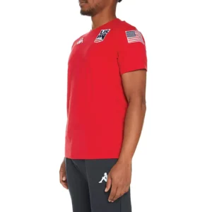 Kappa Mens USA Alpine Team T Shirt - Red USST2