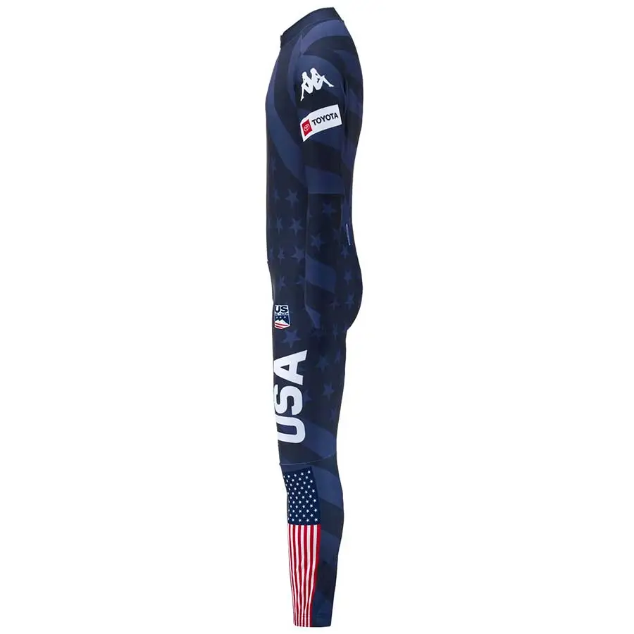 Kappa UNISEX Ski Team SL Race Suit - Blue Dark Navy USST - TeamSkiWear | Ski Racing Shop