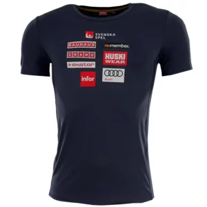 Huski Mens Sweden Team Active Top T Shirt - Navy Blue1