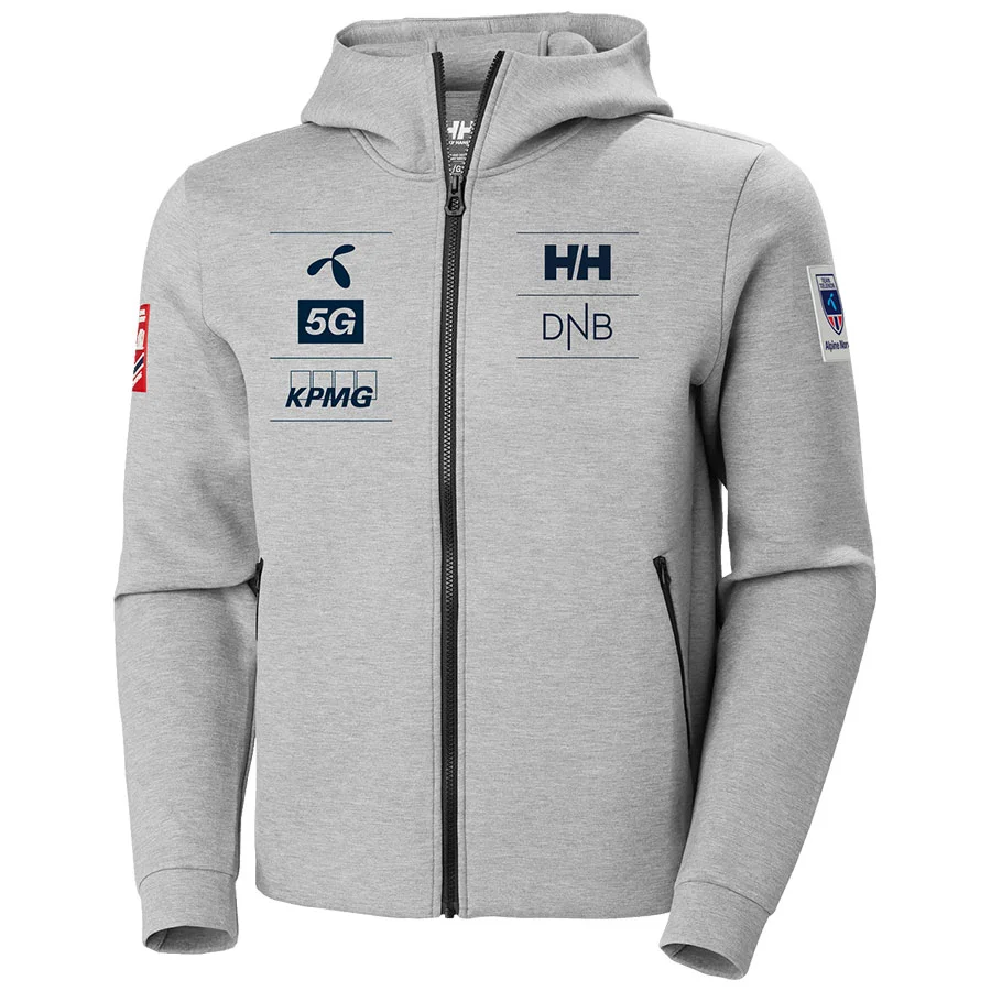 Chaqueta de suéter Helly Hansen Noruega Ski Team HP Ocean FZ 2.0 para  hombre - Gris Melange NSF - TeamSkiWear