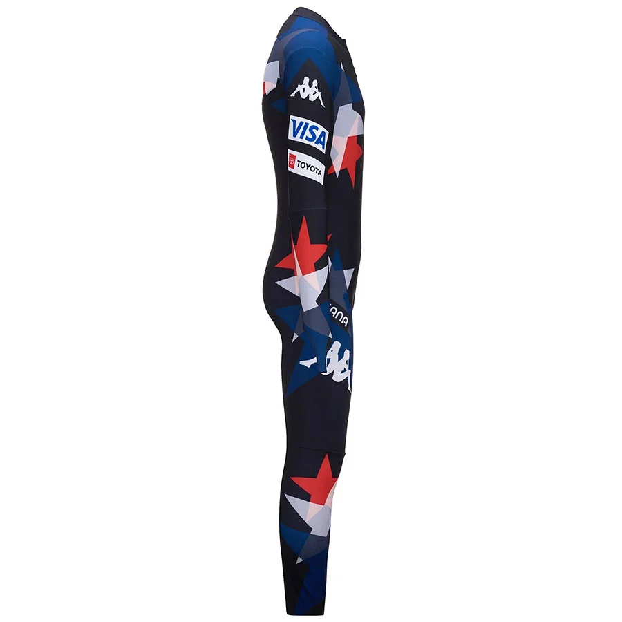 Pantalones de chándal Kappa USA Ski Team para hombre - Azul marino oscuro  Blanco - TeamSkiWear