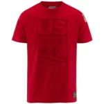 T-shirt Kappa USA Ski Team pour hommes - Rouge FP1
