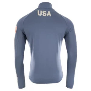 Kappa Mens USA Ski Team Fleece First Layer Shirt - Blue Fiord2