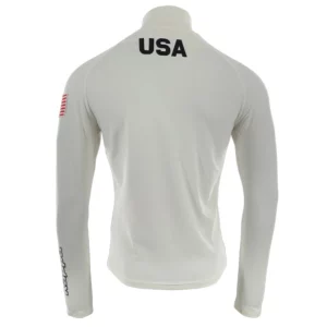 Kappa Mens USA Ski Team Fleece First Layer Shirt - White Milk3
