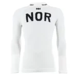 Camiseta de competición Helly Hansen Norway Norway Ski Team sin costuras - Blanco NSF3