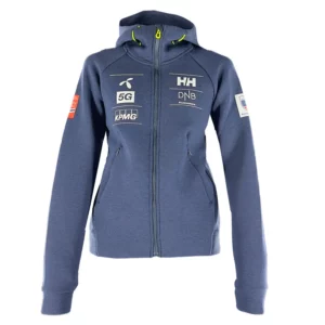 Helly Hansen Womens Norway Ski Team HP Ocean FZ 2.0 Sweater Jacket - Navy NSF2