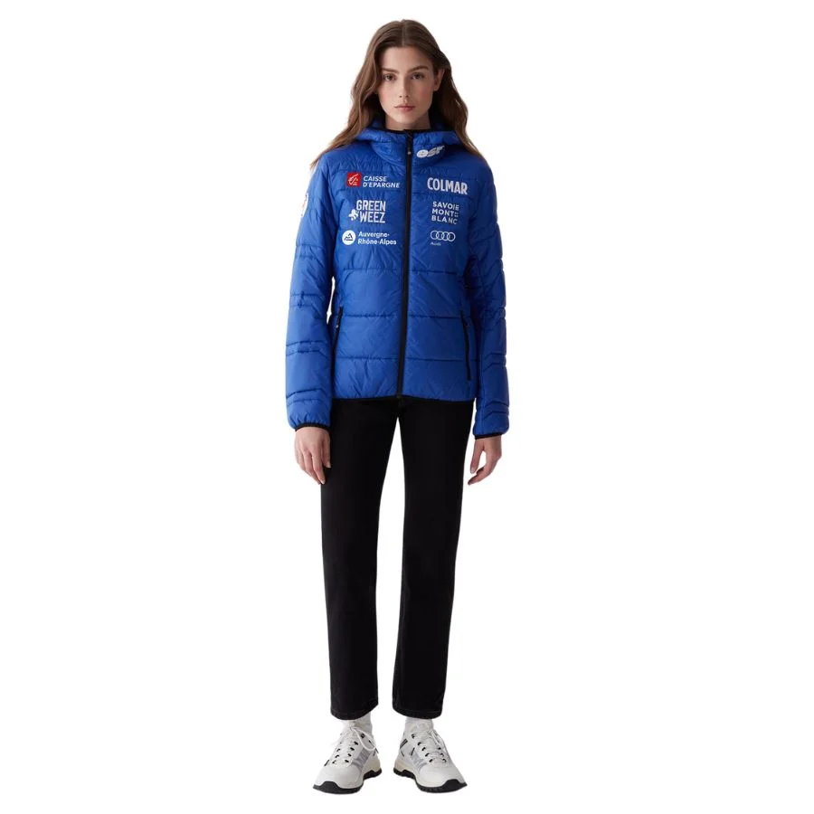 Veste Pull Thermique Femme Colmar Equipe de France de Ski - Bleu Abysse 