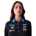 Colmar Womens French Ski Team Polo Long Sleeve Shirt - Blue Abyss3