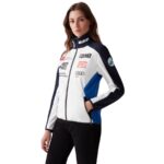 Colmar Veste Soft Shell Femme Equipe de France de Ski - Blanc Bleu Abyss1