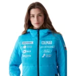 Colmar Womens Slovenia Ski Team Insulator Jacket - Mirage Blue Wasabi2