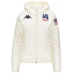 Chaqueta aislante Kappa Ski Team para mujer de EE. UU. - Coco blanco1