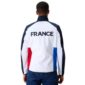 Colmar Mens French Team Soft Shell Jacket - White Blue Red2