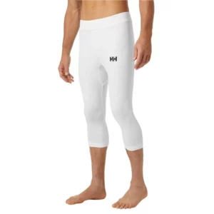 Helly Hansen Mens Noorwegen Team Racing Base Layer 3/4 Broek - Wit NSF3