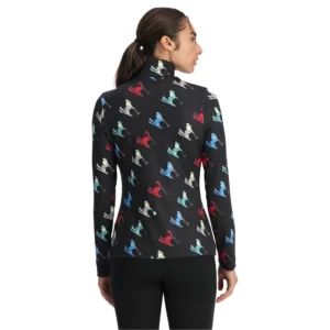 Spyder Vivid First Layer Shirt Femme - Noir Ski Print2