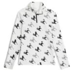 Spyder Womens Vivid First Layer Shirt - White Ski Print4